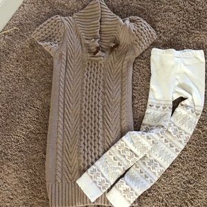 Girls Knit dress w/ matching leggings